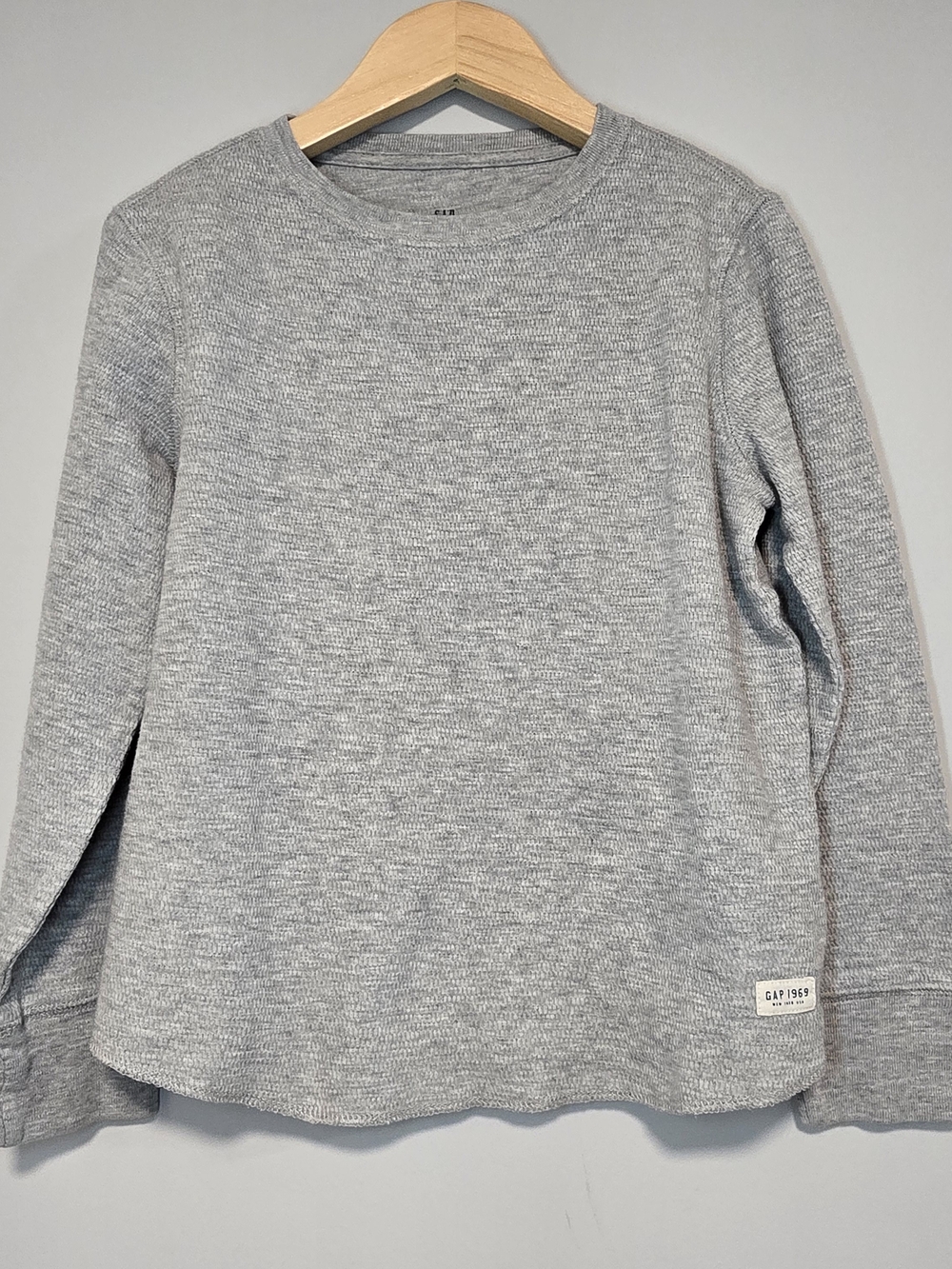 GAP Kids Long-Sleeve Thermal Top — Heather Gray. Back To School Style.